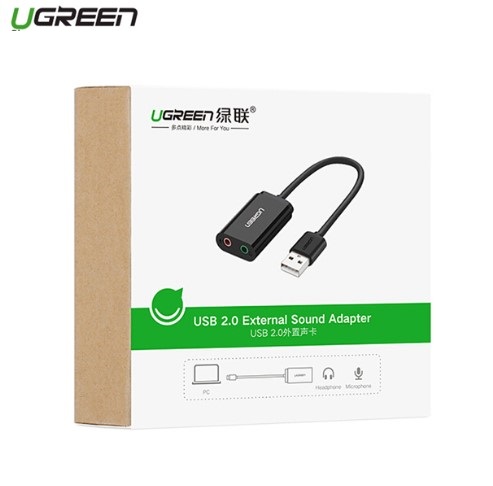 Card sound USB 2.0 to 3.5mm chính hãng Ugreen 30724 cao cấp